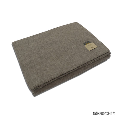 Sheep Wool Blanket, Brown Beige