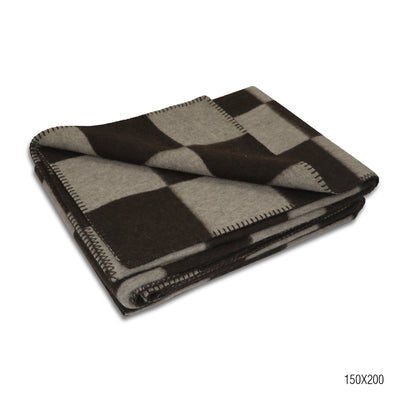 Yak Wool Blanket, Checkered