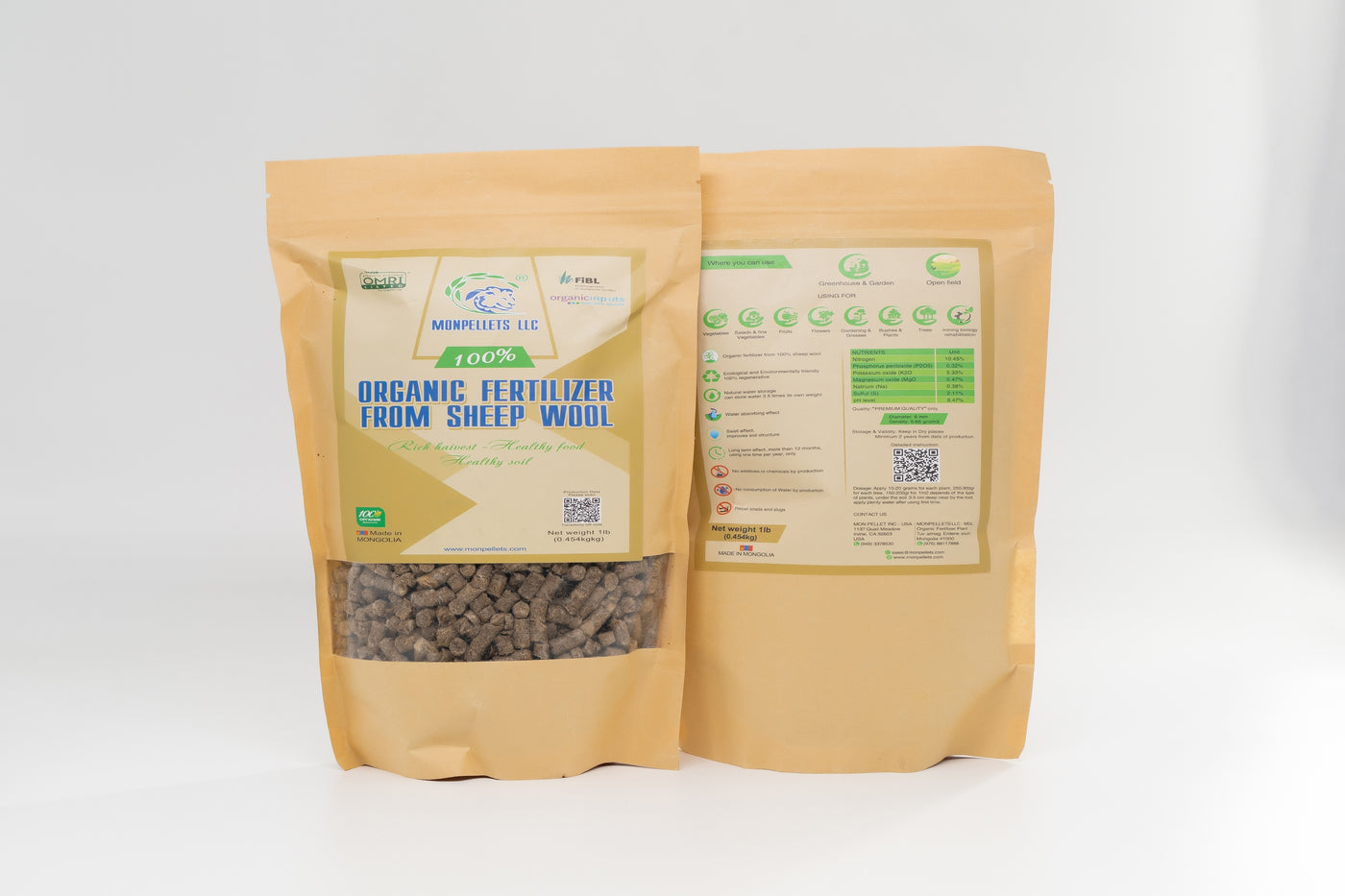 Monpellets Organic Fertilizer from Sheep Wool