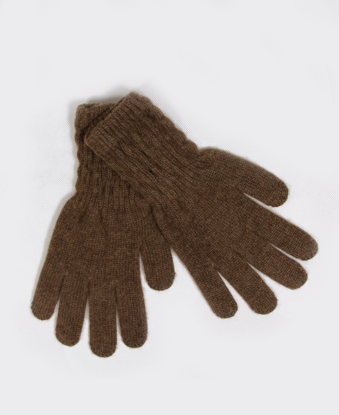 Brown yak wool gloves, soft and warm, made from sustainably sourced Mongolian yak wool