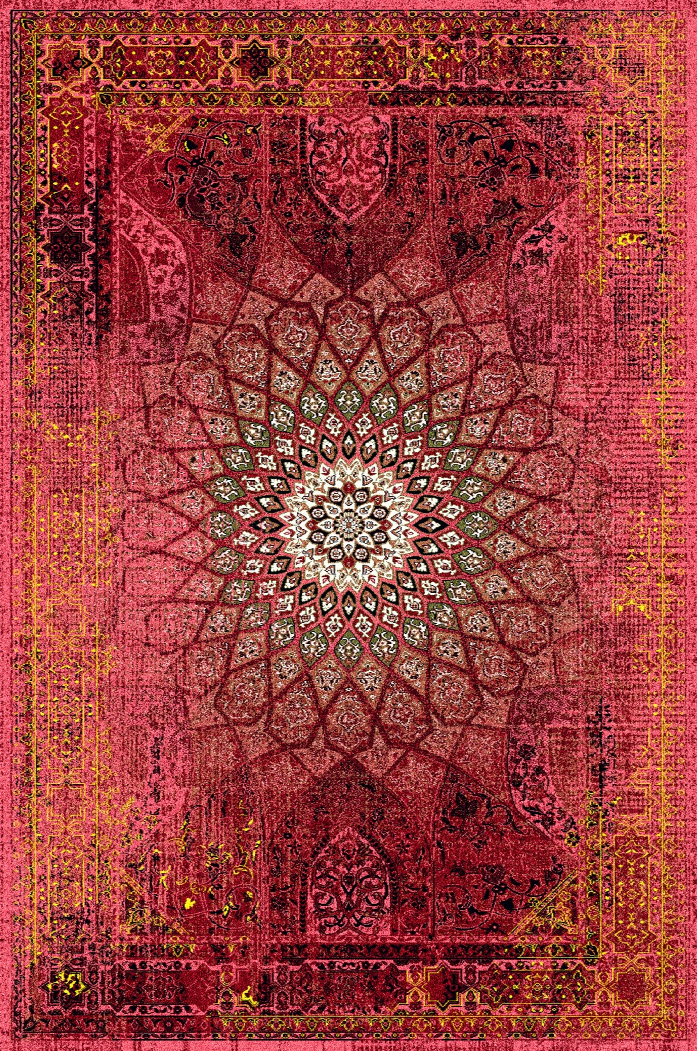 Abstract Multicolor Hunnu Carpet