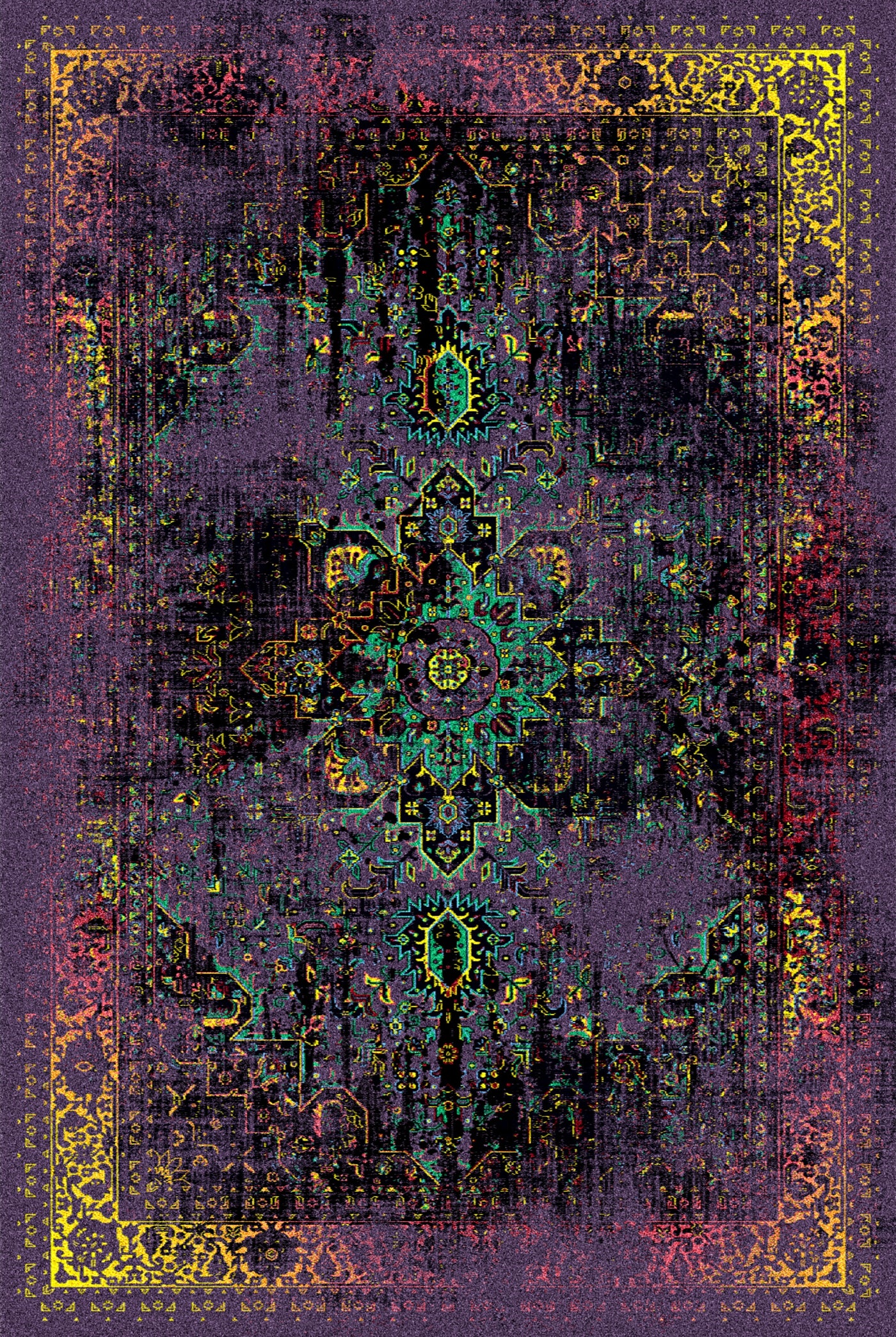 Abstract Multicolor Hunnu Carpet