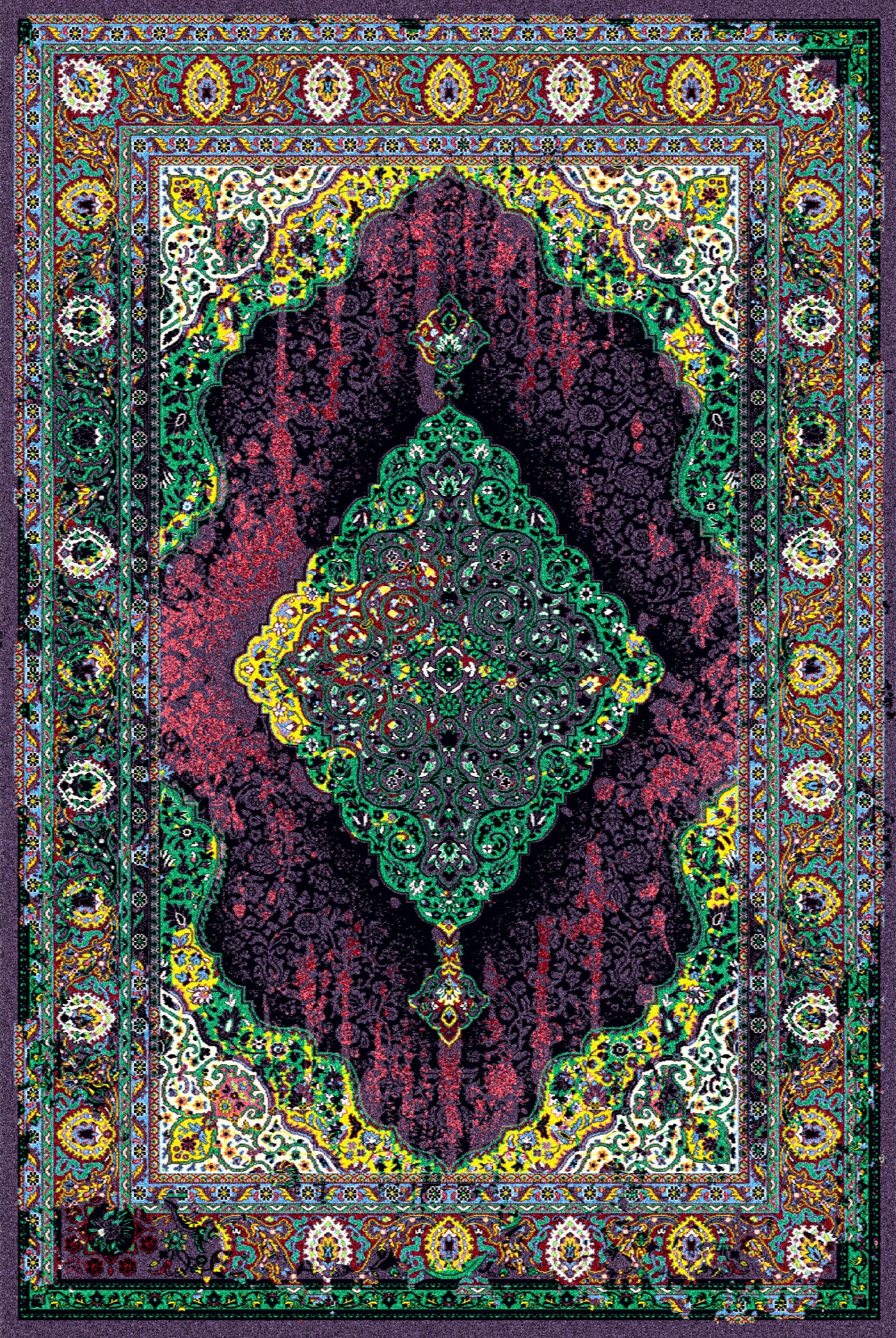 Abstract Multicolor Hunnu Carpet