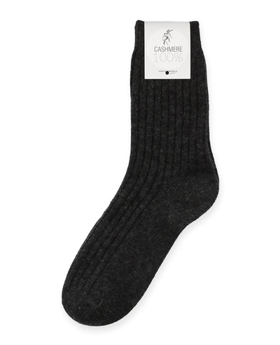 100% cashmere socks in black soft and luxurious, made in Mongolia.